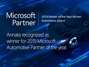 Annata Recognized as Winner for 2019 Microsoft Automotive Partner of the Year